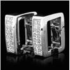 Image 2 : 18K White Gold 3.65ctw Diamond Earrings