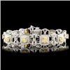 Image 1 : 18K Gold 7.59ctw Fancy Diamond Bracelet