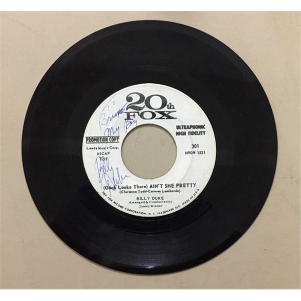 Billy Duke Signed  20th Fox  Promo Vinyl Record