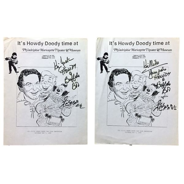 Howdy Doody Time Signed Flyer (1990)