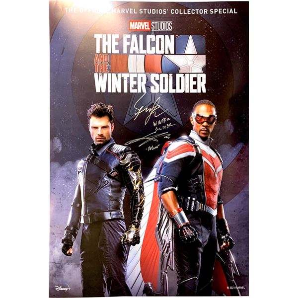 Autographed Falcon Winter Soldier Poster