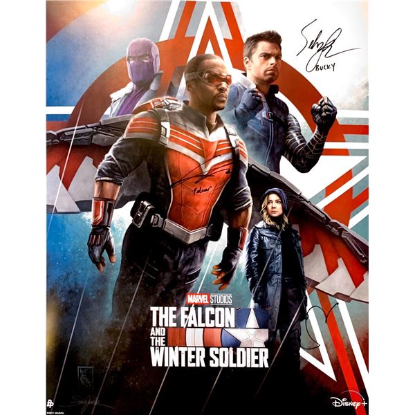 Autographed Falcon Winter Soldier Poster