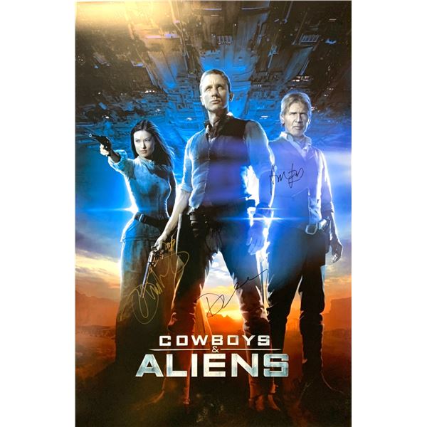Autographed Cowboys & Aliens Poster