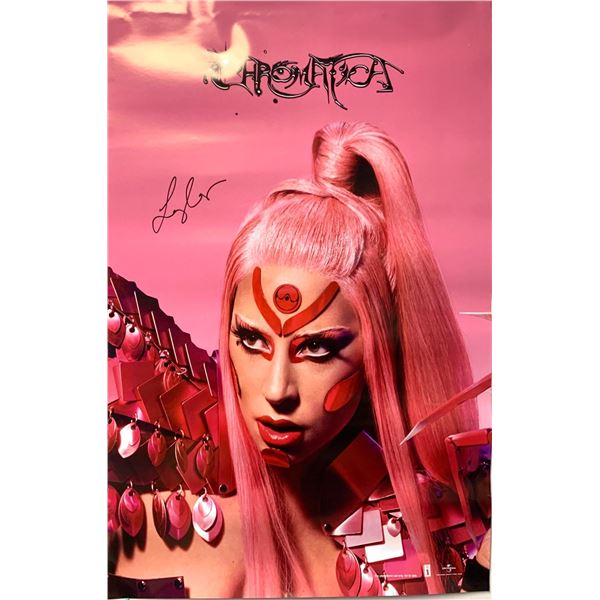 Autographed Lady Gaga Chromatica PROMO Official Poster