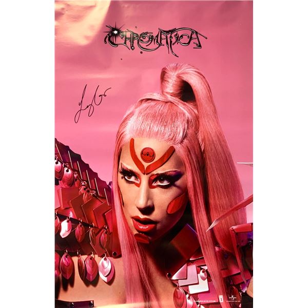 Autographed Lady Gaga Chromatica PROMO Official Poster
