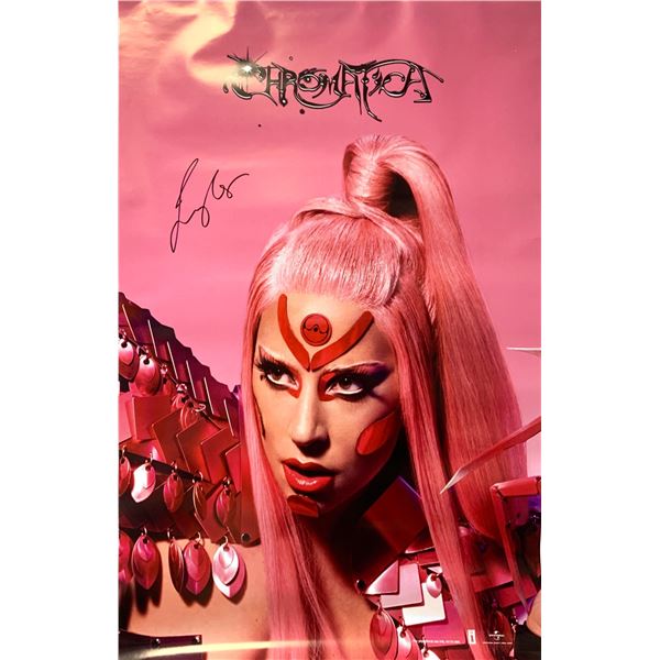 Autographed Lady Gaga Chromatica PROMO Official Poster
