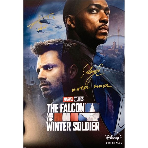 Autographed Falcon Winter Soldier Poster