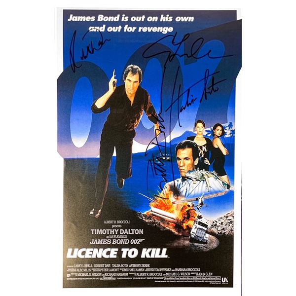 Autographed Licence To Kill Poster
