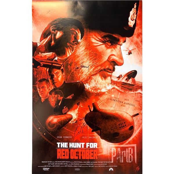 Autographed Hunt for Red October Poster