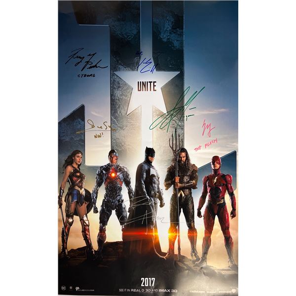Autographed Justice Leauge Poster