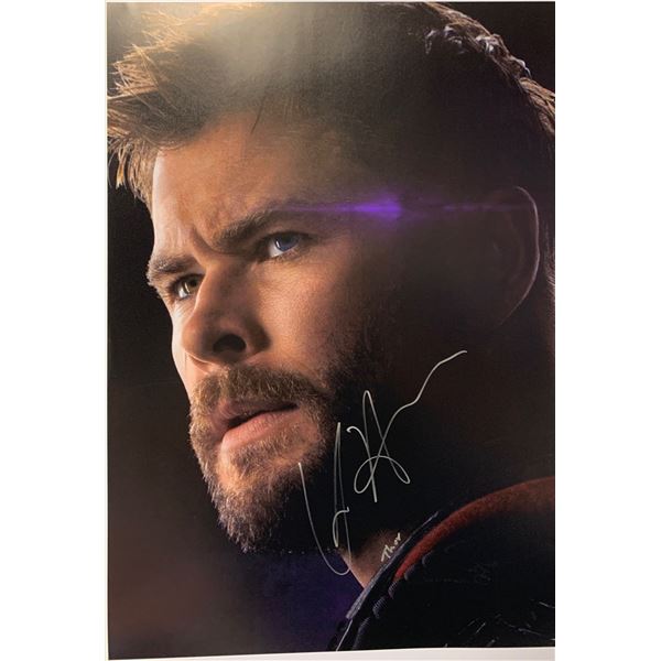Autographed Avengers Endgame Chris Hemsworth Poster
