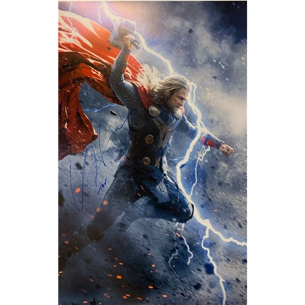 Autographed Thor Chris Hemsworth Poster
