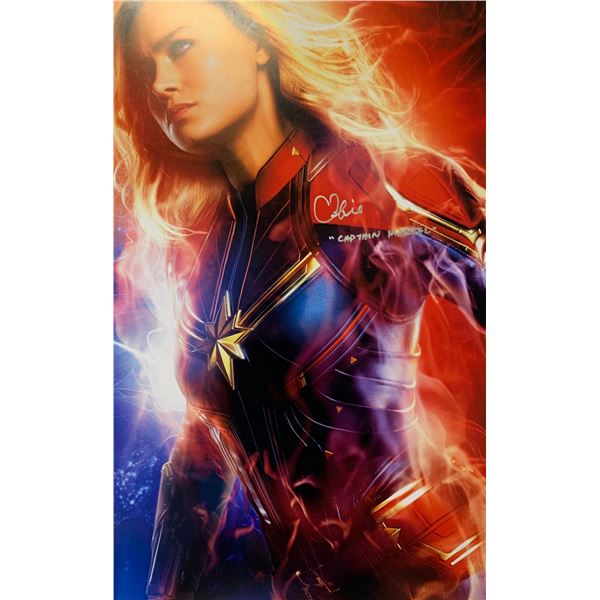 Autographed Captain Marvel Brie Larson Poster