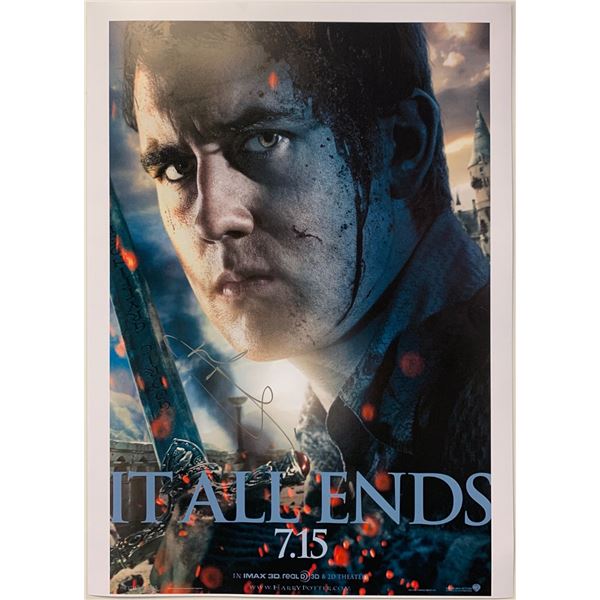 Matthew Lewis Autographed Harry Potter Poster