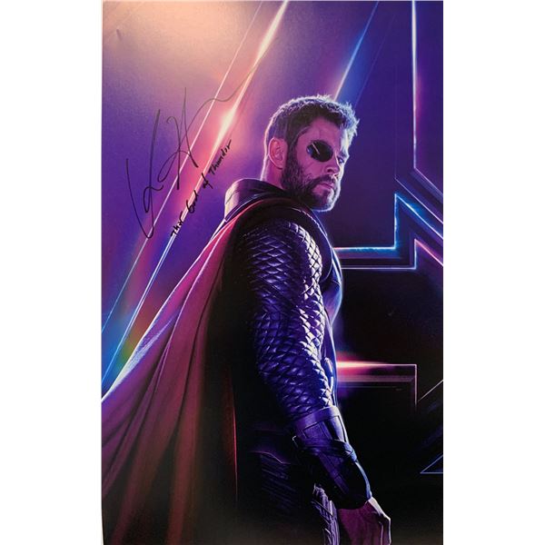 Autographed Avengers Endgame Chris Hemsworth Poster