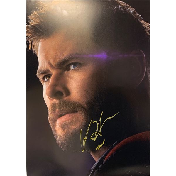 Autographed Thor Chris Hemsworth Poster