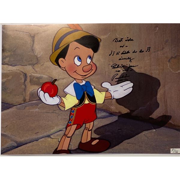 Autographed Pinocchio Dickie Jones Poster