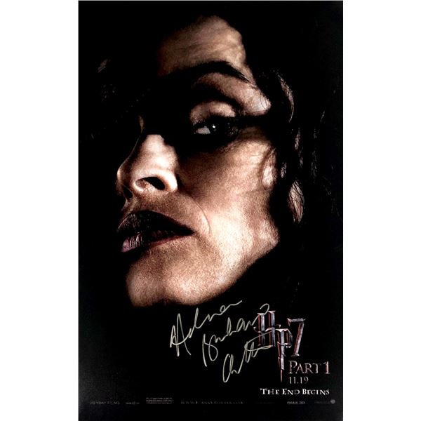Harry Potter Helena Bonham Carter Autographed Poster