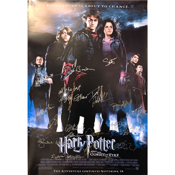 Autographed Harry Potter and The Goblet of Fire Poster