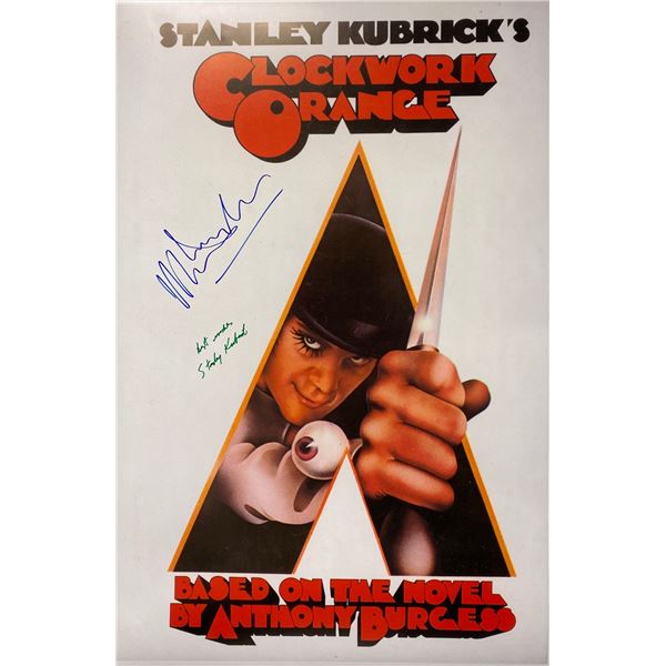 Autographed Clockwork Orange Stanley Kubrick Poster