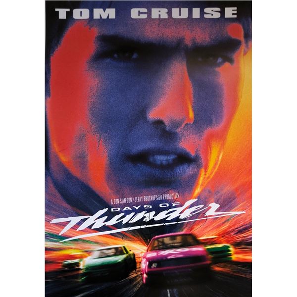 Days of Thunder Tom Cruise Autographed Poster