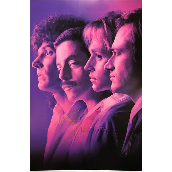 Bohemian Rhapsody Poster Joseph Mazzello Rami Malek Autographed Autographed