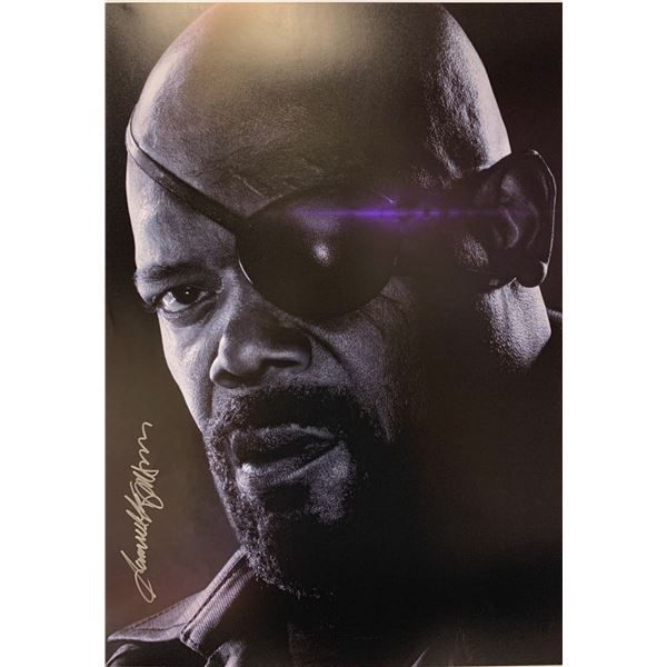 Autographed Avengers Endgame Samuel L JacksonPoster