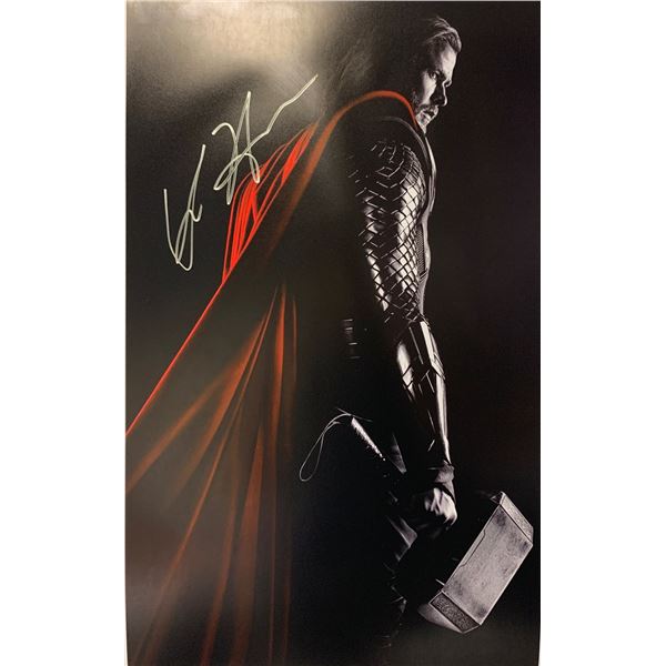 Autographed Thor Chris Hemsworth Poster