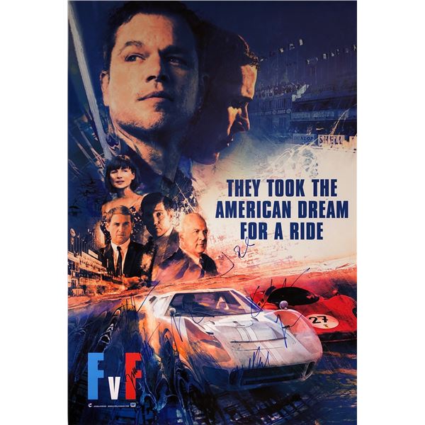 Matt Damon Autographed Ford V Ferrari Poster