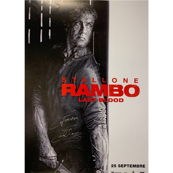 Autographed Rambo Last Blood Poster