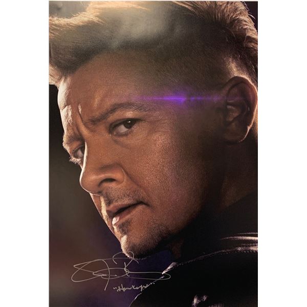 Autographed Avengers Endgame Jeremy Renner Poster