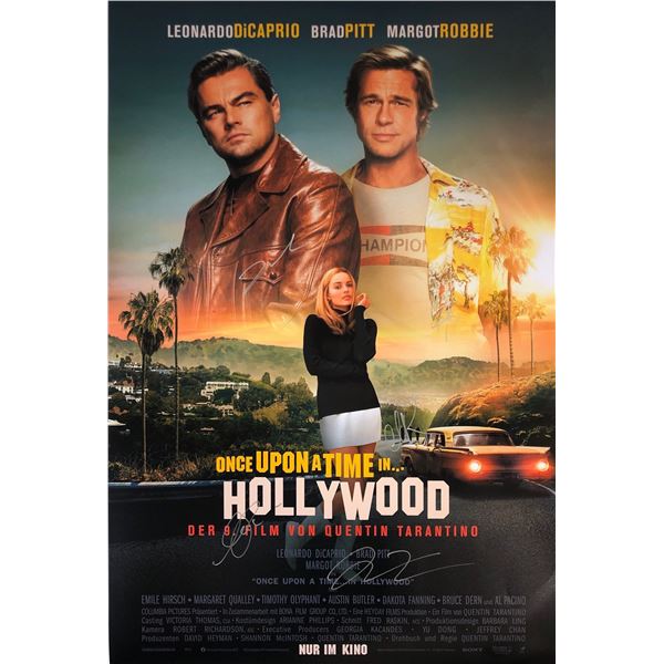 Brad Pitt Autographed Once Upon a Time in Hollywood Poster