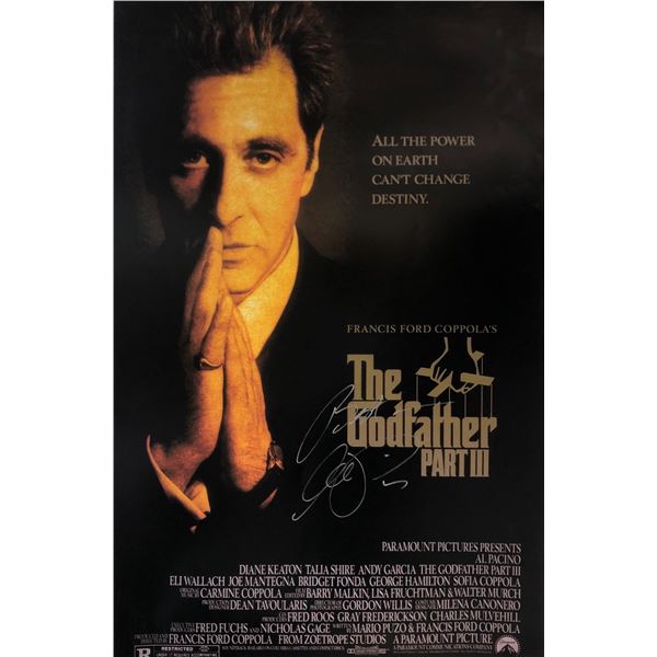 Al Pacino Autographed Godfather Part 3 Poster