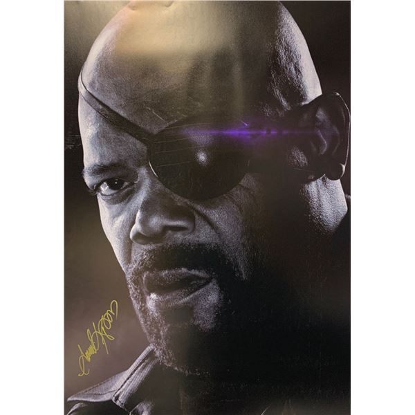 Autographed Avengers Endgame Samuel L Jackson Poster