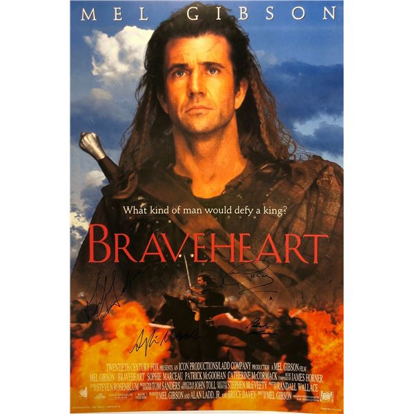 Braveheart Poster Mel Gibson Autographed Autographed