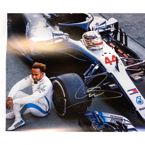 Autographed Lewis Hamilton Poster