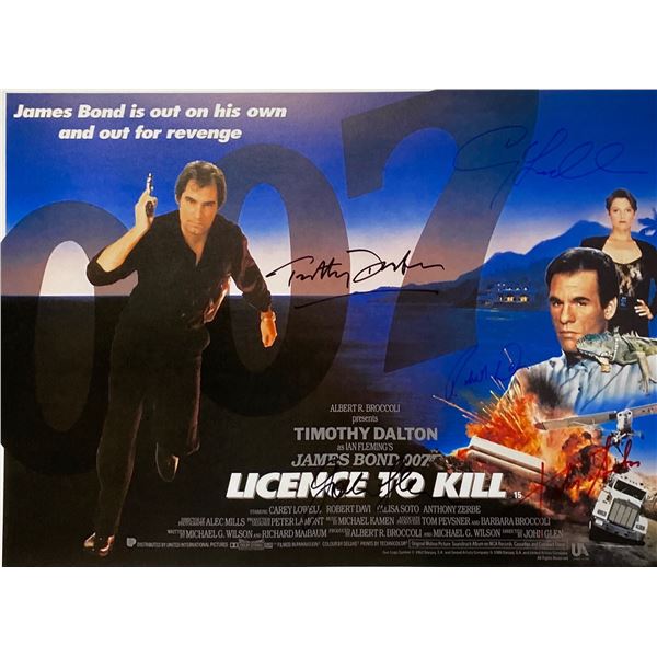 Autographed James Bond 007 Licence to Kill Poster