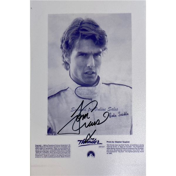 Autograph Signed  Days of Thunder Photo