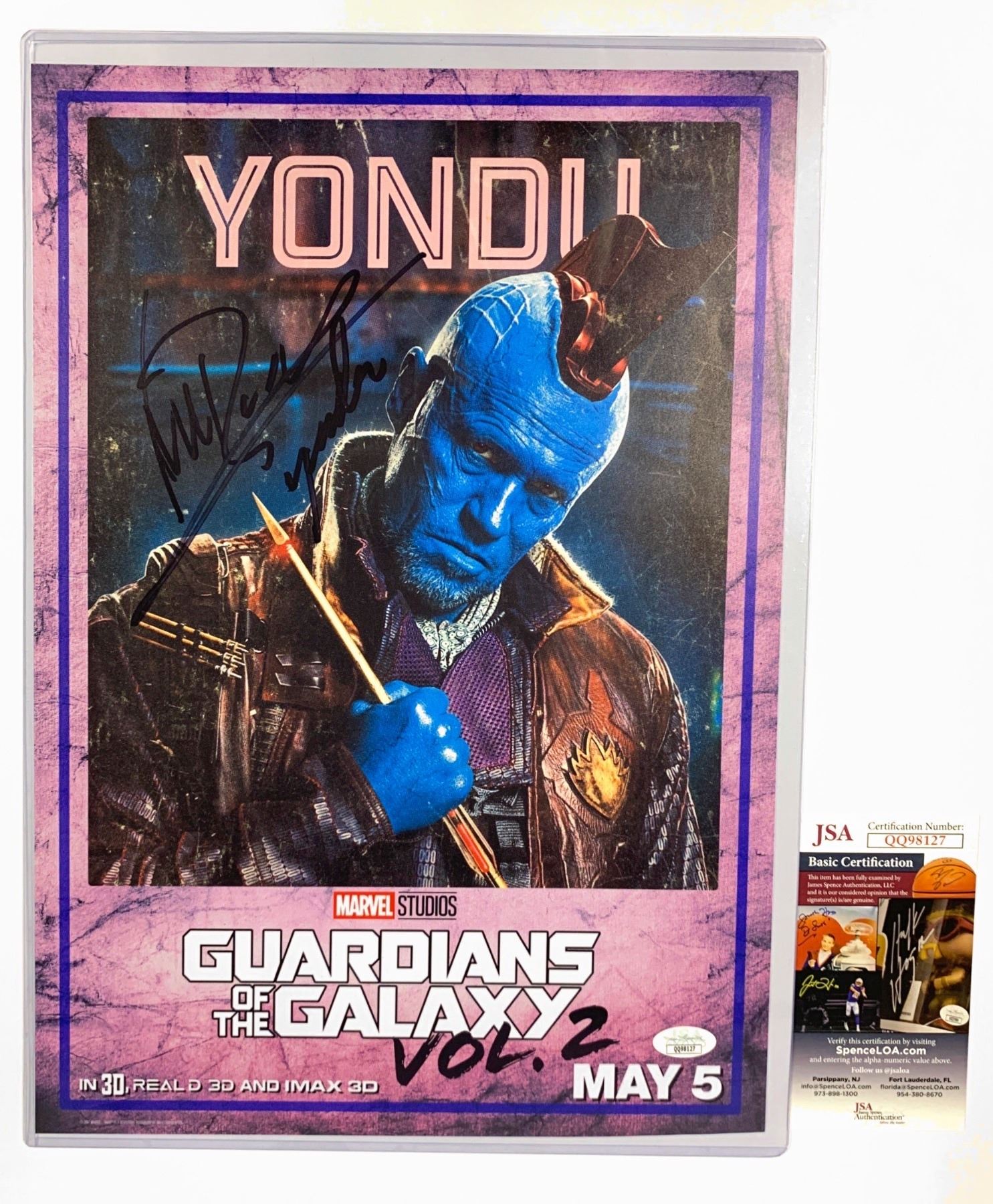 Signed Michael Rooker JSA Poster