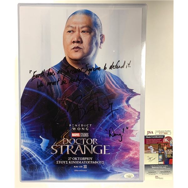 Signed Benedict Wong JSA Photo