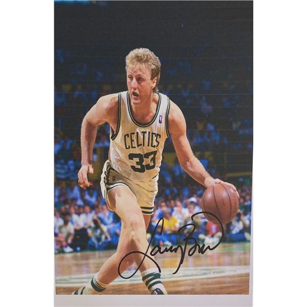 Autograph Signed Larry Bird Photo