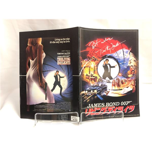 007 James Bond Living Daylights  Autograph Signed Picture Book