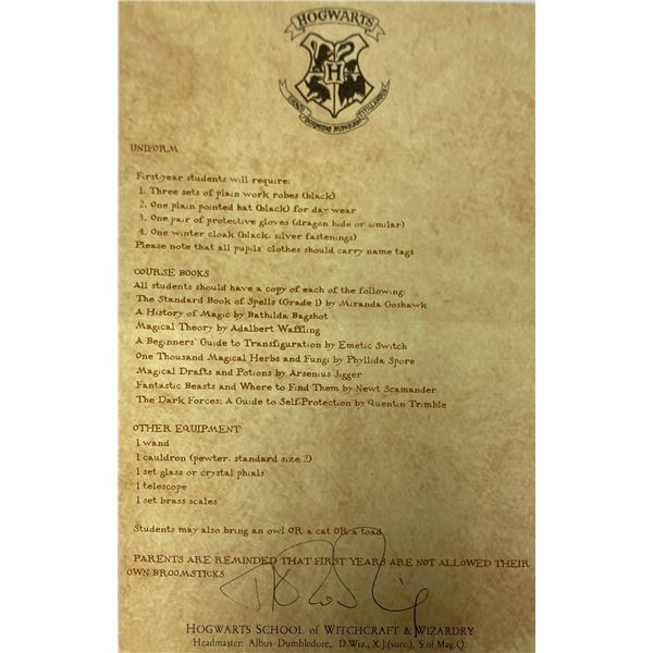 Daniel Radcliffe Autograph  Autograph Signed Harry Potter Letter