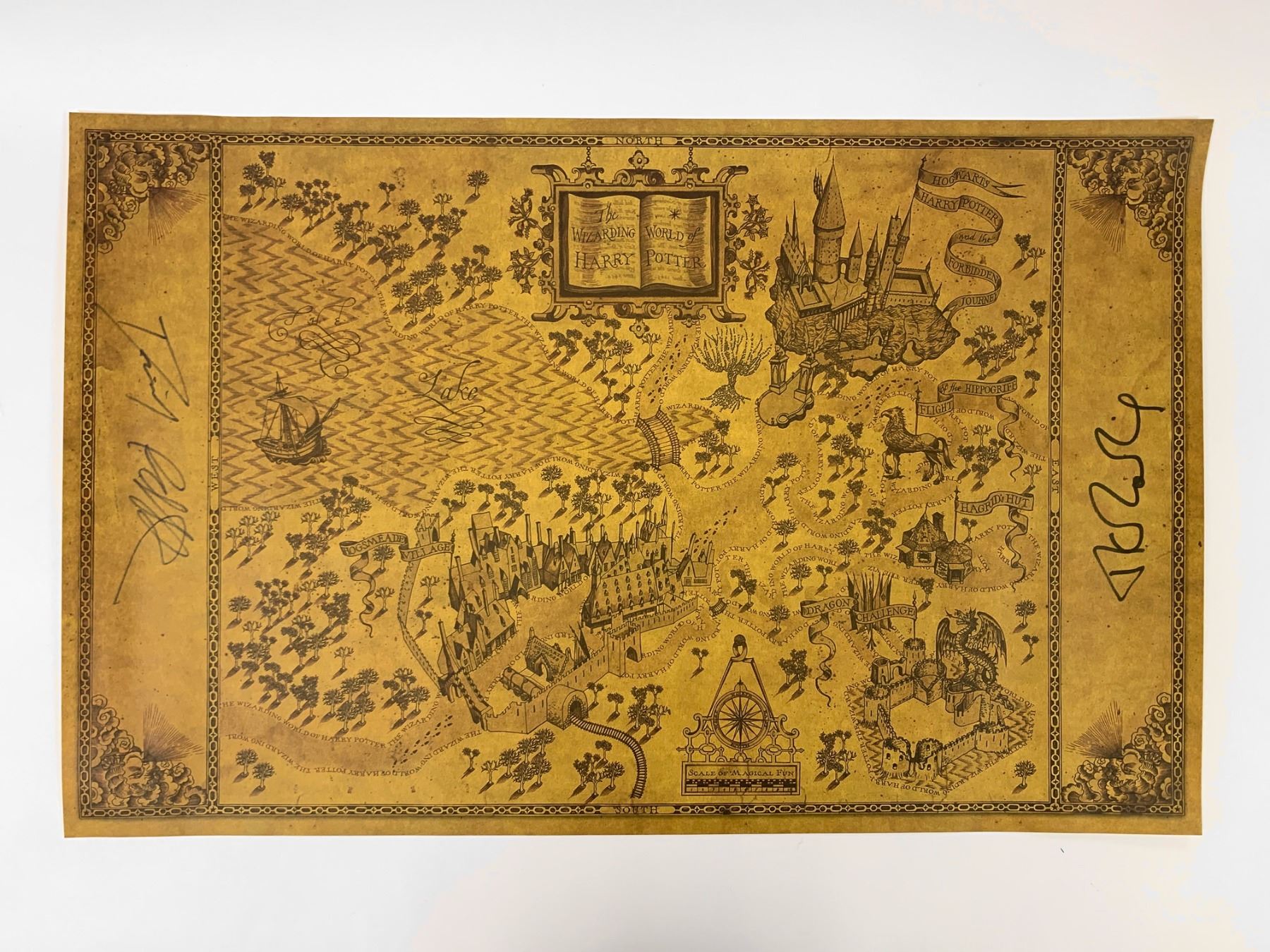 Signed Harry Potter Map Toy Autograph