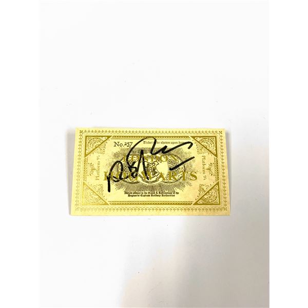 Autograph Signed Harry Potter Train Ticket Fiennes