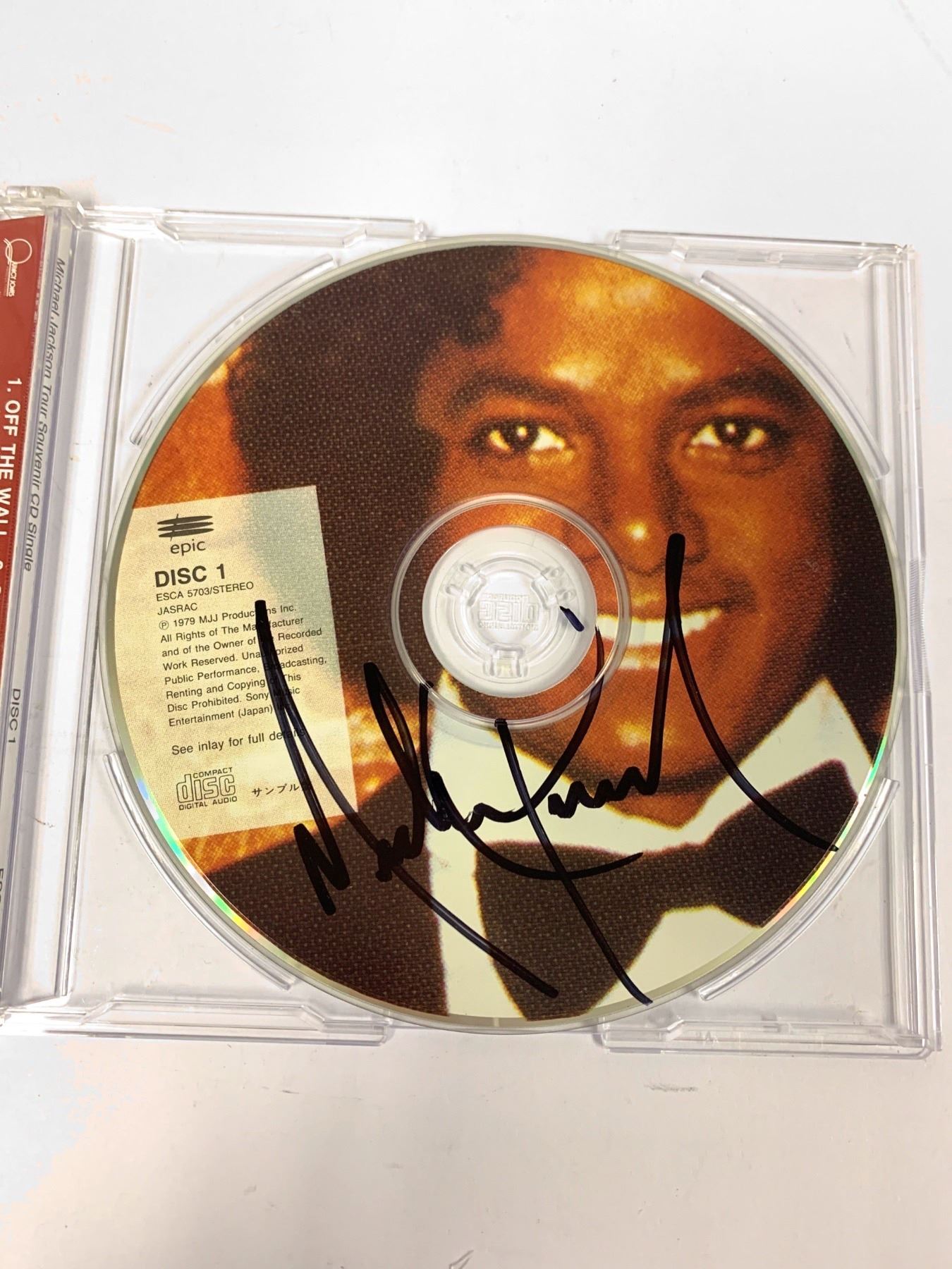 Autograph Signed Michael Jackson CD Disc