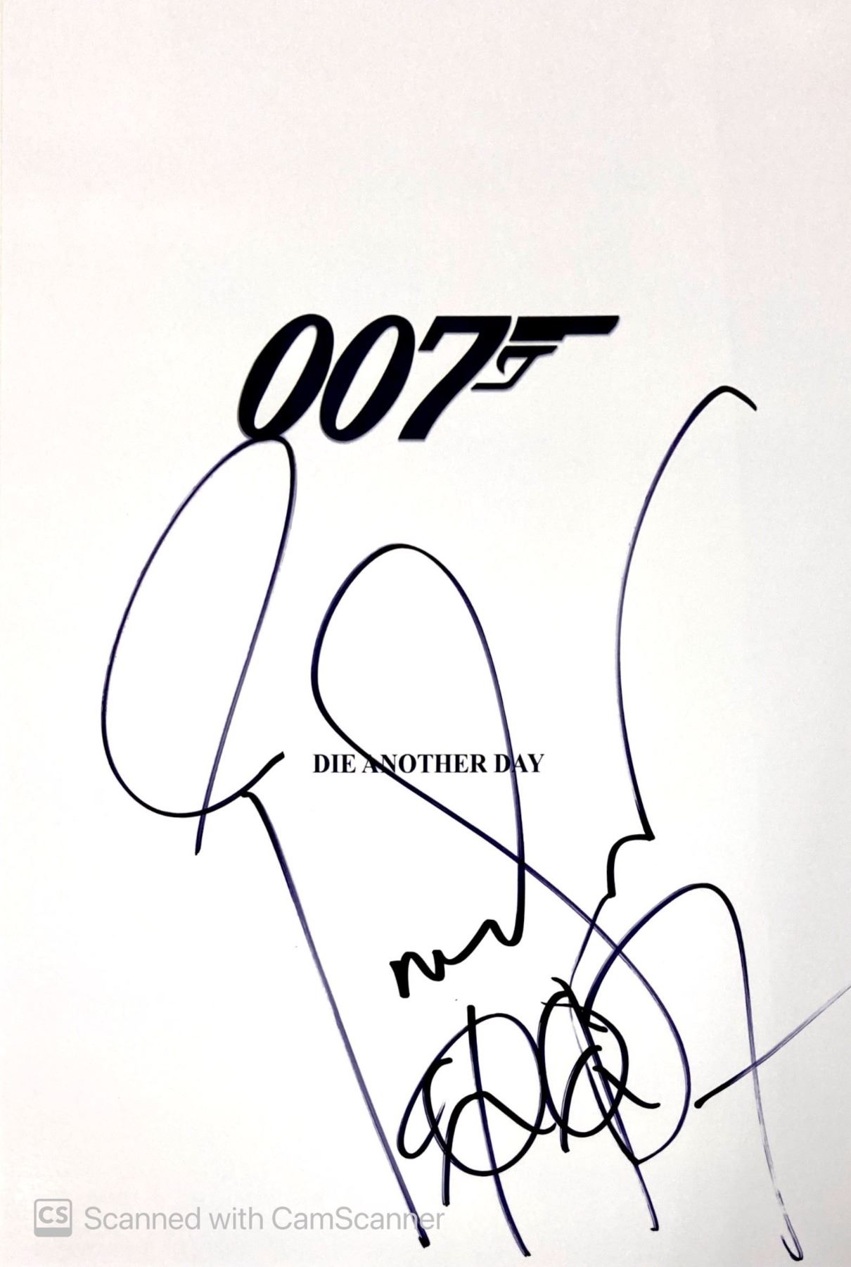 Autograph Signed Script Cover James Bond Die Another Day