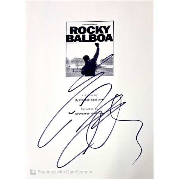 Autograph Signed Script Cover Rocky Balboa