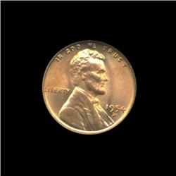 1954D US Lincoln Cent Coin Gem+ Uncirc Red (COI-1186)
