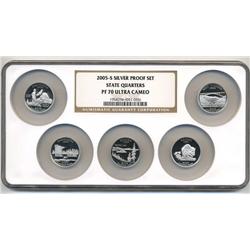 5 US 2005 State Quarter Proof Set (COI-227)